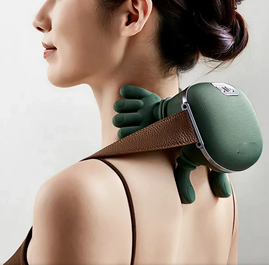 Bionic Neck Shoulder Massager Heated Back Massagers Electric Kneading Muscles Massage Pillow Neck Waist Leg Body 3-Level Modes